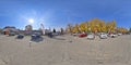 360 panorama of a classic car show on Bulevardul Cetatii, Targu Mures, Romania