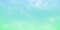 Panorama Clear blue to green sky and white cloud detail with copy space. Sky Landscape Background.Summer heaven with colorful Royalty Free Stock Photo
