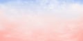 Panorama Clear blue to orange sky and white cloud detail with copy space. Sky Landscape Background.Summer heaven with colorful Royalty Free Stock Photo