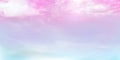 Panorama Clear pink and blue sky and white cloud detail with copy space. Sky Landscape Background Royalty Free Stock Photo