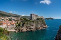 Fort Lawrence and city walls of the old town of Dubrovnik in Croatia Royalty Free Stock Photo