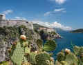 Fort Lawrence and city walls of the old town of Dubrovnik in Croatia Royalty Free Stock Photo