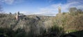 Panorama of Clifton Suspension Bridge pylon, Bath, UK, Bath, UK