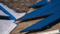 Panorama Close up detail of solar photovoltaic panels Royalty Free Stock Photo