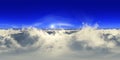 Panorama of clouds, HDRI, environment map Royalty Free Stock Photo