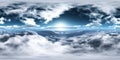 Panorama of clouds, HDRI, environment map Royalty Free Stock Photo