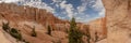 Panorama of Clouds Passing Over the Hoodoos of Bryce Canyon Royalty Free Stock Photo