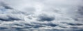 Panorama of cloudy grey sky