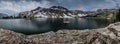 Panorama of Cloudy Lake Solitude Royalty Free Stock Photo