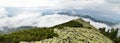 Panorama cloudy mountains