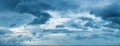 Panorama of cloudy sky over the sea horizon Royalty Free Stock Photo