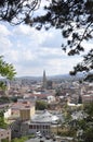 Panorama of Cluj-Napoca town from Transylvania region in Romania