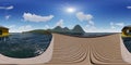 Panorama of the coast of Tahiti 3d rendering