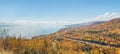 Panorama of Coastal Scene on the Cabot Trail Royalty Free Stock Photo