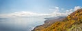 Panorama of Coastal Scene Royalty Free Stock Photo