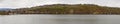 Panorama of the coastline of the city of Katav-Ivanovsk on the Katav River in the Urals