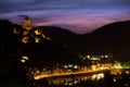 Panorama of Cochem on the mountain and Mosel river