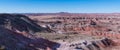 Panorama of colorful badlands of the Painted Desert in Arizona Royalty Free Stock Photo