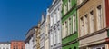 Panorama of colorful facades in historic city Gustrow
