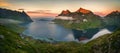 Kjerkfjorden Midnight Sun Panorama