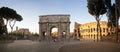 Panorama of the Colosseum and Arch of Constantine