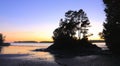 Tofino, Vancouver Island, Colourful Sunset at Tonquin Beach at Low Tide, British Columbia, Canada Royalty Free Stock Photo