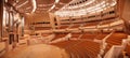 Panorama of concert hall with organ