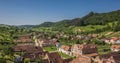 Panorama of Copsa Mare from the tower of the fortified church