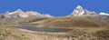 Panorama: Cordillera Huayhuash - Nevada Jurau and Trapecio