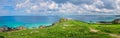 Panorama of Cornish coast in St Ives Royalty Free Stock Photo