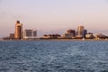 Panorama of Corpus Christi at sunrise