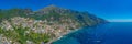 Panorama of Costiera Amalfitana at Positano, Italy Royalty Free Stock Photo