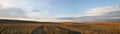 Panorama Country Tyva steppe road Royalty Free Stock Photo