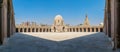 Panorama of the courtyard of Ibn Tulun public historic mosque, Cairo, Egypt Royalty Free Stock Photo