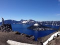 Panorama of Crater Lake National Park in Oregon, USA Royalty Free Stock Photo