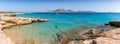 Panorama of the crystal clear waters of Koufonisia Royalty Free Stock Photo