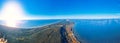 Panorama Curonian Spit from above Kaliningrad Russia, aerial top view of national park Royalty Free Stock Photo