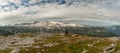 Panorama of Dachstein with glacier on a cloudy morning Royalty Free Stock Photo