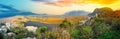 Panorama of Dalyan river delta and Iztuzu turtle beach