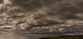 Rain bearing clouds formation over horizon Royalty Free Stock Photo