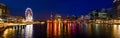 Panorama of Darling harbour night scene Royalty Free Stock Photo