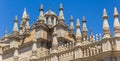 Panorama of the decorated roof of the cathedral in Sevilla