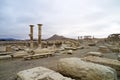 Panorama of the decumanus at Palmyra, Syria Royalty Free Stock Photo