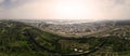 Panorama of 360 degrees of the National Botanical Garden in Kiev. Aerial view Royalty Free Stock Photo