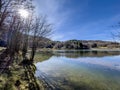 panorama del lago Calamone al monte Ventasso a REggio Emilia italia