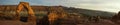 Panorama of the Delicate Arch. Arches National Park. Moab, Utah Royalty Free Stock Photo