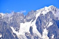 Panorama delle Alpi, Montagne innevate con ghiacciai