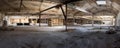 Panorama of derelict warehouse Royalty Free Stock Photo