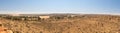 Panorama of Desert Landscape with Dry River Bed in Mapungubwe National Park, South Africa Royalty Free Stock Photo