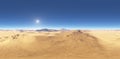 Panorama of desert landscape sunset, environment HDRI map. Equirectangular projection, spherical panorama